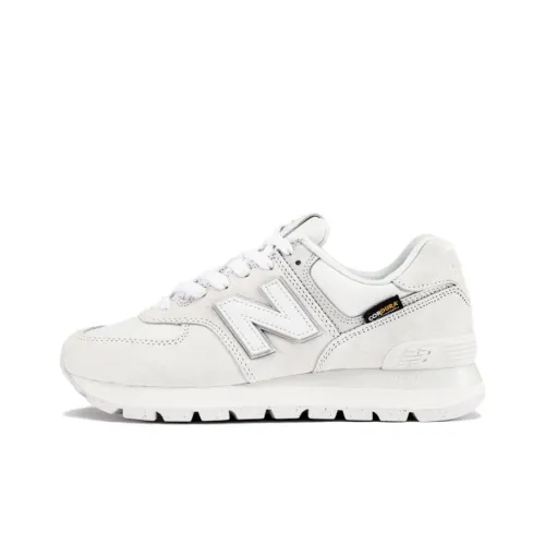 New Balance NB 574 MID Топ Повседневные Беговые Кроссовки Унисекс Белые