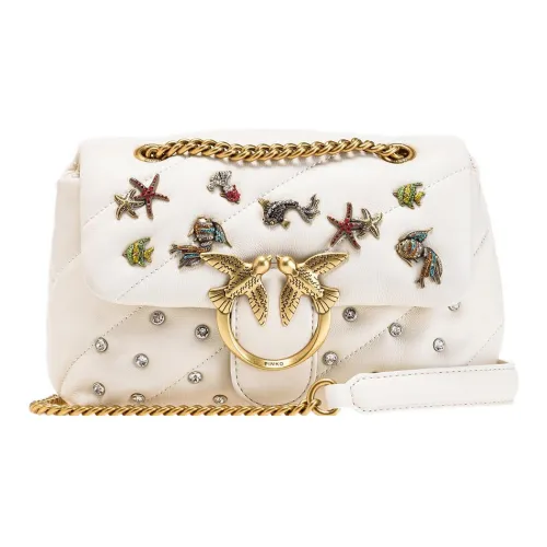 PINKO Puff Овчина Сумка через плечо Мини Женская Белая