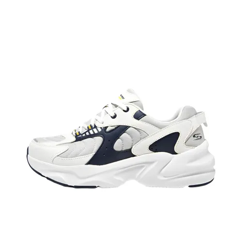 Skechers BOBS BAMINA 2 Ice River Wave Амортизация Износостойкий Низкий Топ Casual Мужской Белый Желтый Синий