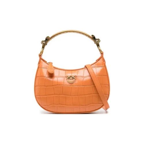 PINKO Телячья кожа Полумесяц Сумка Bird Сумка Сумка на одно плечо Женская Закатный оранжевый