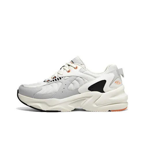 Skechers BOBS BAMINA 2 Лава Волна Амортизация Износостойкий Низкий Топ Кэжуал Мужской Белый Серый Оранжевый