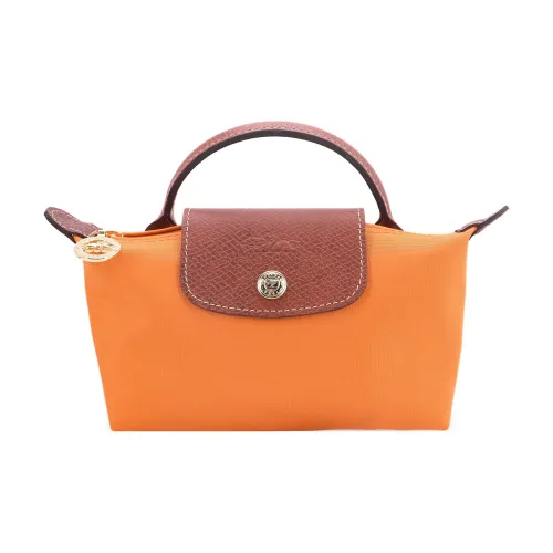 LONGCHAMP Le Pliage Полиамид Коровья кожа Холст Сумка-пельмени Женская Светло-оранжевый