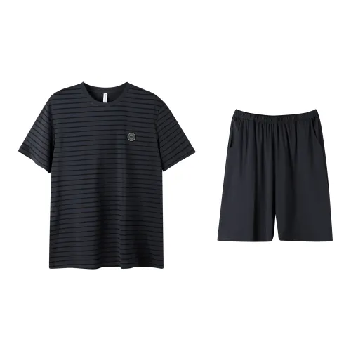 XUANZHITING Черный мужской комплект пижам