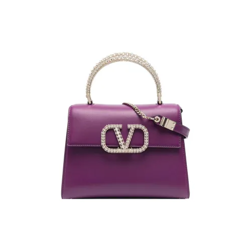 Valentino VSLING Телячья кожа Сумка через плечо Сумка Маленькая Женская Фиолетовая