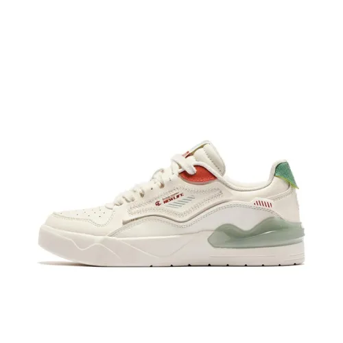 QIAODAN Super Cute Friends Slip-Resistant Abrasion-Resistant Легкие Низкие Кроссовки для Скейтбординга Женские Зеленые Серые