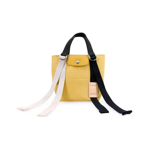 LONGCHAMP Le Pliage RE Play Холст Кожа Комбинированный Холст Сумка через плечо Сумка Маленькая Женская с текстурой Желтый