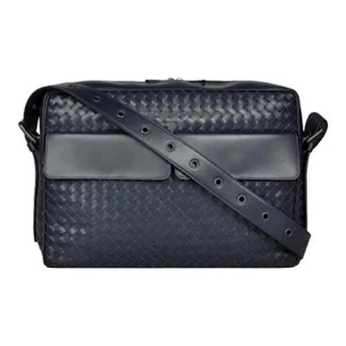 Bottega Veneta Овчина Сумка через плечо Стандартная Мужская Темно-синяя