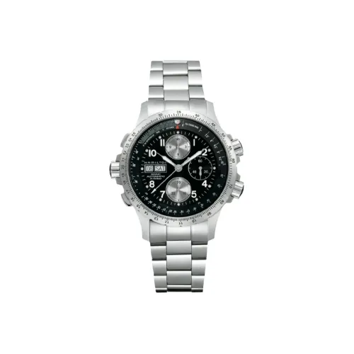 HAMILTON Автоматический Механический Механизм Мужские Часы Khaki Aviation Collection 44 мм Черные