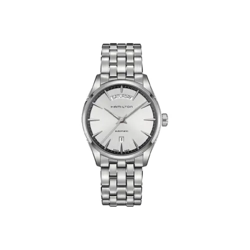 HAMILTON Jazz Series Автоматический Механический Часы Мужские 42 мм Серебристый Циферблат Корпус из Нержавеющей Стали