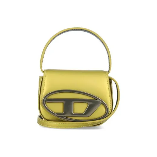 DIESEL Корова Кожа 1DR Сумка Портативная Сумка через плечо Сумка на плечо Женская Желтая