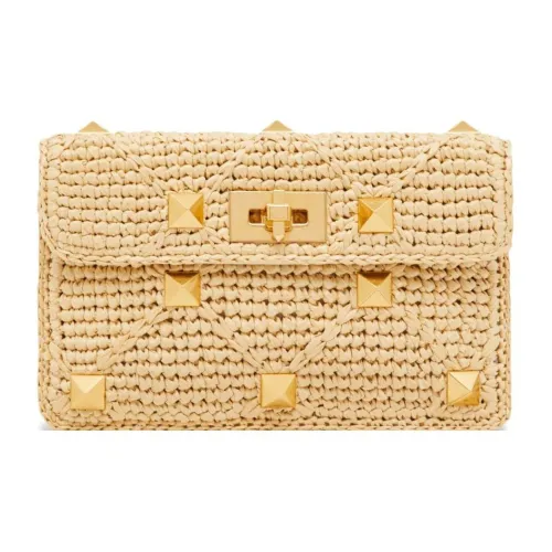 Valentino Рафия Кошелек Клатч Мини Женский Бежевый