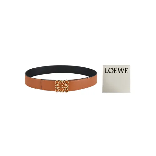LOEWE Anagram Коровья кожа Ремни Коричневый Коробка Унисекс