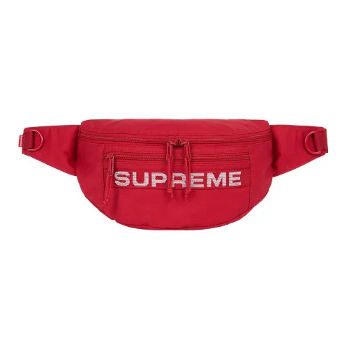 Supreme Хлопок Сумка через плечо Бананка Обычный Унисекс Красный