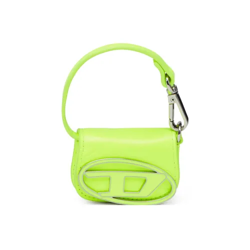 DIESEL Корова Кожа 1DR Сумка Сумка Сумка через плечо Мини Женский Неон Желтый