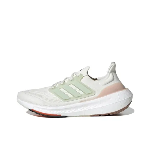 Adidas Ultraboost Light противоскользящий устойчивый к истиранию легкий низкий топ беговые кроссовки унисекс белый зеленый