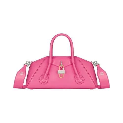 GIVENCHY Antigona Телячья кожа Сумка через плечо Сумка Мини Женская Неоново-розовая
