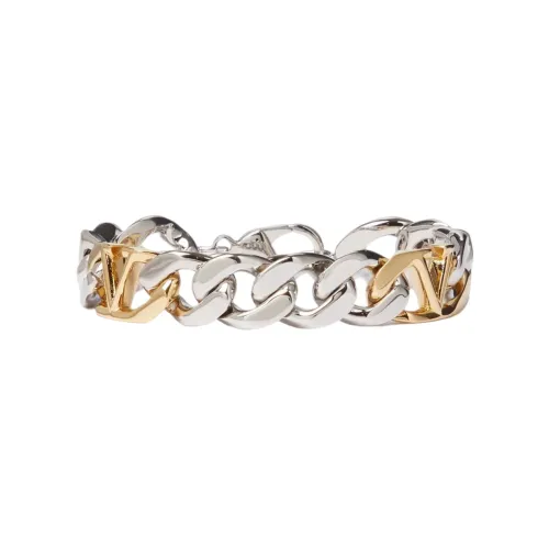 Valentino Brass Bracelets Серебряный Мужской