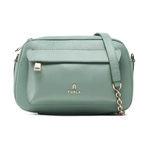 Furla Favola GRAIN LEATHER Camera Сумка Сумка Сумка через плечо Сумка через плечо Средняя Женская Рудно-зеленый