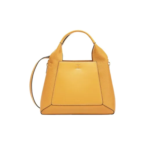 Furla Gilda Рельефная Телячья Кожа с Вставками из Кожи Тоут Сумка Сумка для покупок Сумка на одно плечо Средняя Женская Апельсин