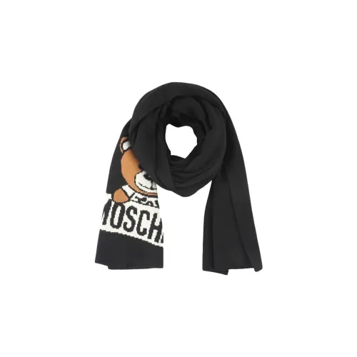 MOSCHINO Шарфы из шерсти Wool Knit Черный Унисекс