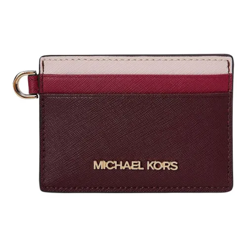 MICHAEL KORS Jet Set Кошелек из коровьей кожи держатель для карт женский темно-красный и красный белый