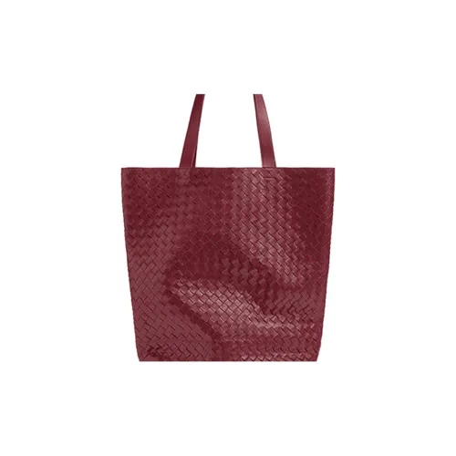 Bottega Veneta Телячья кожа Тоут Сумка Сумка для покупок Сумка на плечо Сумка Большая Мужская Бургунди