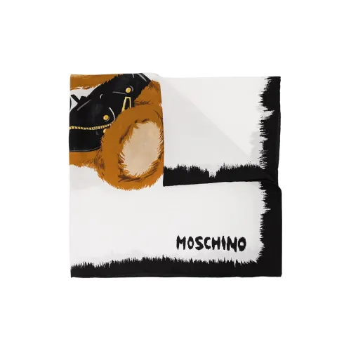 MOSCHINO Шелковые шарфы Белый Унисекс