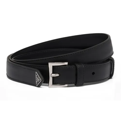 PRADA Кожаные ремни, черные, женские