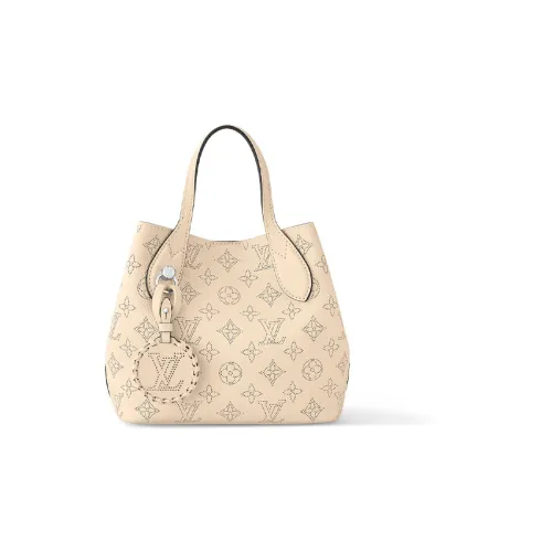 LOUIS VUITTON Mahina Кожа Тоут Сумка Сумка для покупок Сумка Маленькая Женская Бежевая