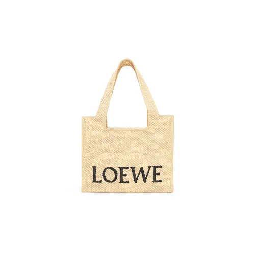LOEWE Рафия Волокно Тоут Сумка Сумка для покупок Сумка среднего размера Женская Естественный