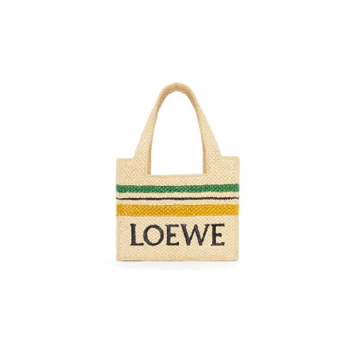 LOEWE Рафия Волокно Тоут Сумка Сумка для покупок Сумка среднего размера Женская Естественный
