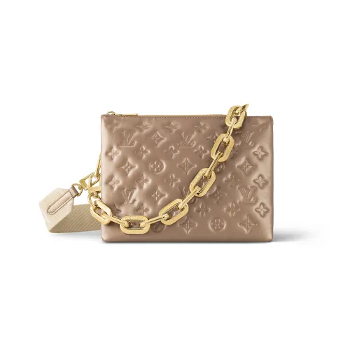 LOUIS VUITTON Coussin Овечья кожа Сумка через плечо Маленькая Женская Шампань Бежевый