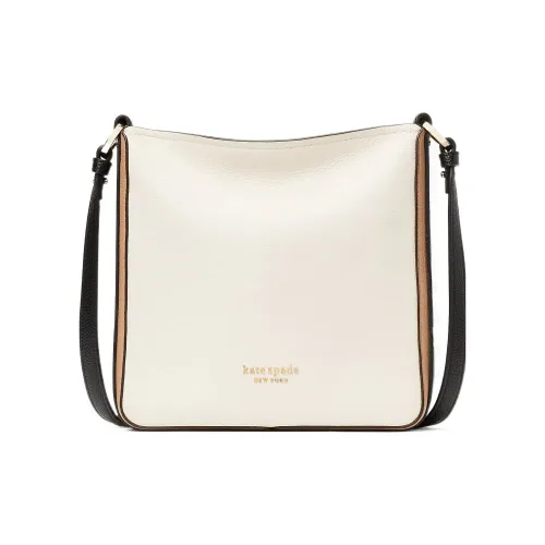 Kate Spade Hudson Зернистая текстура кожа Личи кожа курьерская сумка сумка через плечо маленькая женская кремово-белый и черный