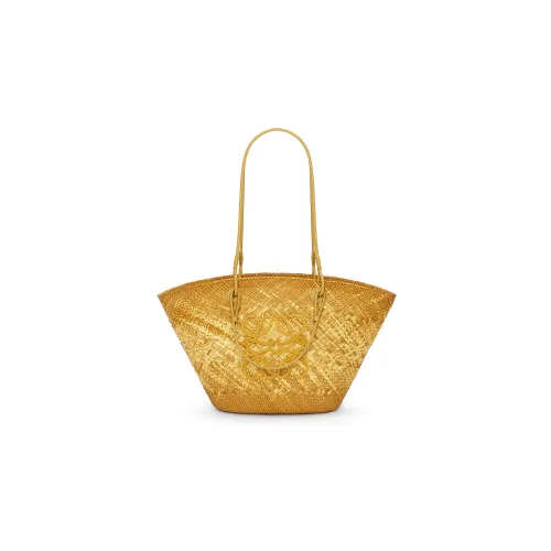LOEWE Anagram Basket Iracap Palm Fiber Корова Кожа Сумка через плечо Сумка Обычная Женская Охра
