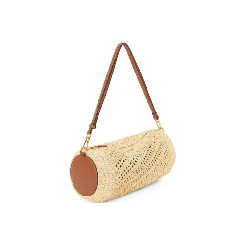 LOEWE Anagram Рафия Волокно Коровья Кожа Сумка через плечо Женская Естественный Коричневый