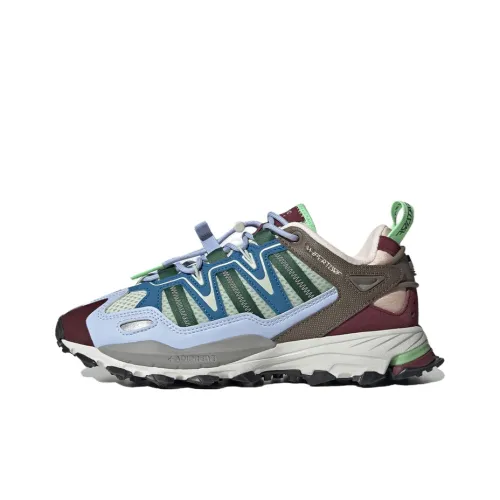 Adidas Originals Hyperturf Амортизаторы Slip-resistant Abrasion-resistant Низкий топ Уличная обувь Женская Зеленый Коричневый