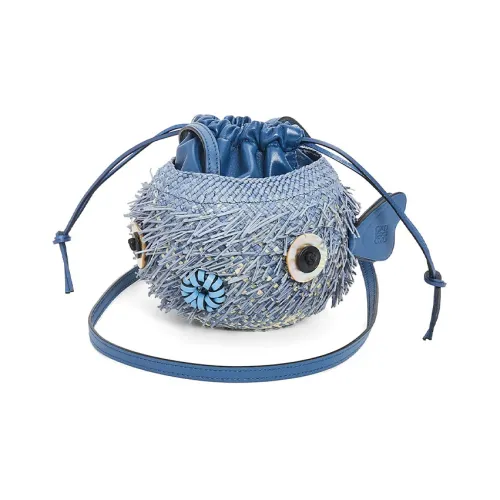 LOEWE Anagram Irac Palm с коровьей кожей сумка через плечо сумка на плечо женская джинсовый синий