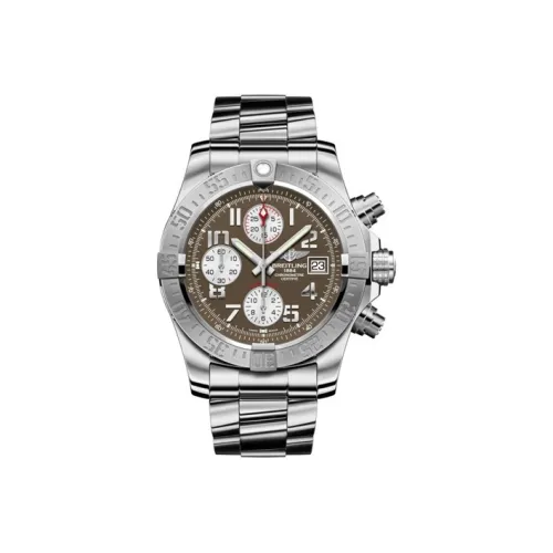 BREITLING Автоматический Механический Часы Мужские Avenger 43 мм Кофейного Цвета