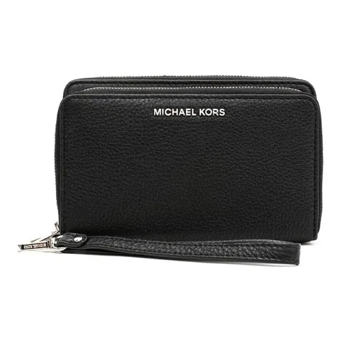 MICHAEL KORS Коровья кожа Клатч Монетница Кошелек Женские Черный