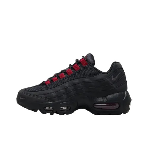 Nike Air Max 95 'Черный Красный' Устойчивый к истиранию Дышащий Низкий Верх Спортивная Повседневная Обувь GS Черный Красный