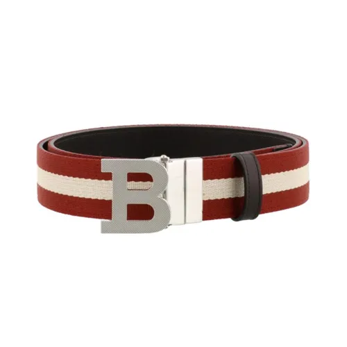 BALLY Холст Кожаные ремни Мужской Красный 3,5 см