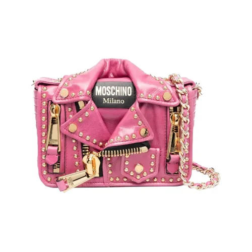 MOSCHINO Сумка через плечо из коровьей кожи женская розовая