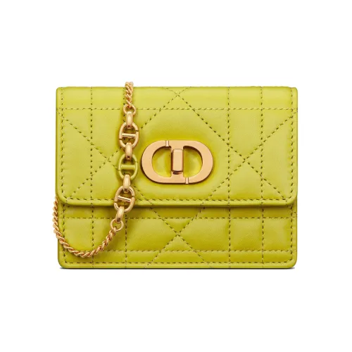 DIOR Caro Овчина Сумка через плечо Сумка на плечо Женская Зеленая Желтая