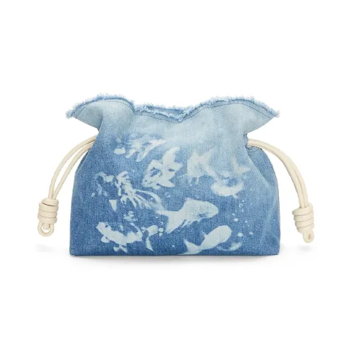 LOEWE Сумка через плечо из денима клатч среднего размера женский джинсовый синий