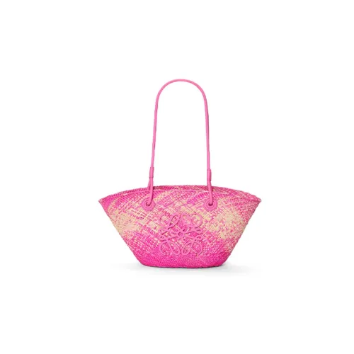 LOEWE Anagram Basket Iracap Palm Fiber Корова Кожа Сумка через плечо Женская Peach Pink