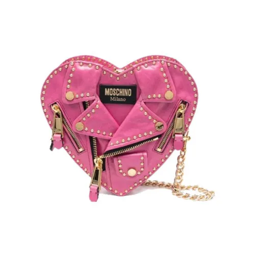 MOSCHINO Сумка через плечо из коровьей кожи женская розовая