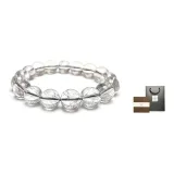 Черный браслет из рутилированного кварца с бусинами для мужчин