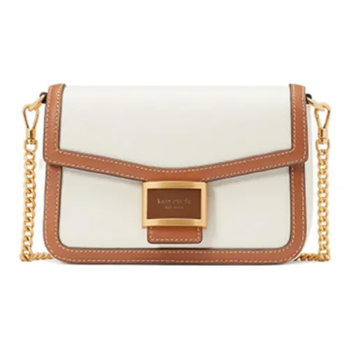 Kate Spade Katy Коровья кожа Курьерская сумка Сумка через плечо Мини Женская Белая Коричневая