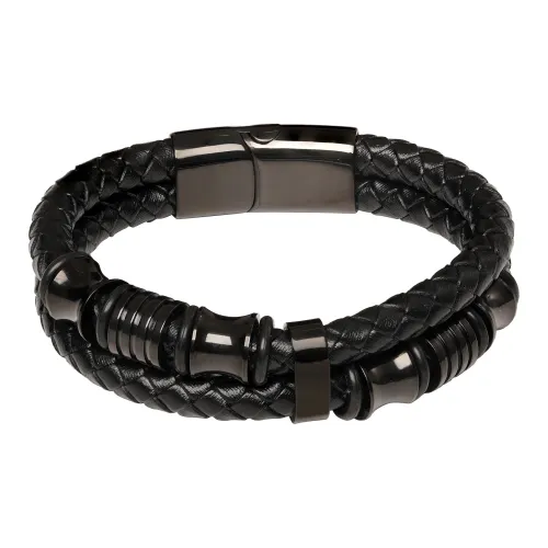 OWNREWARDS Кожа Браслеты Унисекс Черный