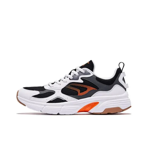 QIAODAN Износостойкие Дышащие Низкие Кроссовки для Бега Мужские Черные Белые Оранжевые